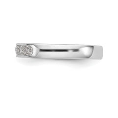 14K White Gold 7-Stone 3/8 carat Round Diamond Complete Channel Band