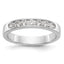 14K White Gold 7-Stone 3/8 carat Round Diamond Complete Channel Band