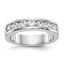 14K White Gold 7-Stone 1 carat Round Diamond Complete Channel Band
