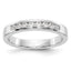 14K White Gold 8-Stone 1/3 carat Round Diamond Complete Channel Band