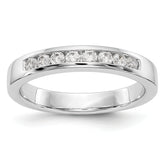 14K White Gold 8-Stone 1/3 carat Round Diamond Complete Channel Band