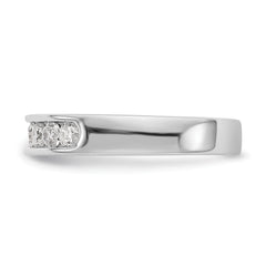 14K White Gold 8-Stone 1/2 carat Round Diamond Complete Channel Band