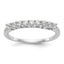 14K White Gold 9-Stone Shared Prong 1/3 carat Complete Round Diamond Band