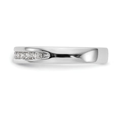 14K White Gold 9-Stone 1/4 carat Round Diamond Complete Channel Band
