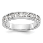 14K White Gold 9-Stone 7/8 carat Round Diamond Complete Channel Band