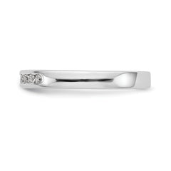 14K White Gold 9-Stone 1/5 carat Round Diamond Complete Channel Band