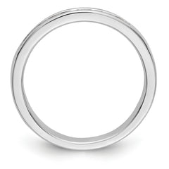 14K White Gold 9-Stone 1/4 carat Round Diamond Complete Channel Band