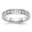14K White Gold 9-Stone 1/2 carat Round Diamond Complete Channel Band