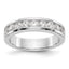 Nine-Stone Round Diamond Channel Wedding Band in 14K White Gold, 3.9mm (7/8 ct. tw.), Size 6 - Sophia Jewelers