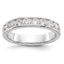 14K White Gold 10-Stone 7/8 carat Round Diamond Complete Channel Band