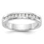 14K White Gold 10-Stone 1/5 carat Round Diamond Complete Channel Band