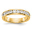 14Ky Gold 10-Stone Diamond Channel Band