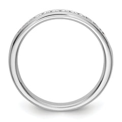 14K White Gold 11-Stone 1/5 carat Round Diamond Complete Channel Band