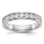 14K White Gold 11-Stone 3/4 carat Round Diamond Complete Channel Band