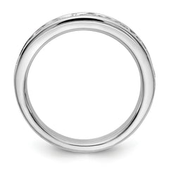 14K White Gold 11-Stone 3/4 carat Round Diamond Complete Channel Band