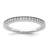14K White Gold 1/6 carat Diamond Complete Wedding Band