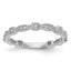 14K White Gold 1/10 carat Diamond Complete Wedding Band
