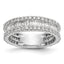 Baguette & Round Diamond Wedding Band in 14K White Gold (1.5 ct. tw.), Size 7 - Sophia Jewelers