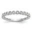 14K White Gold Bezel-set 1/10 carat Complete Diamond Band