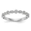 14K White Gold Fancy 1/6 carat Diamond Complete Wedding Band