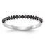 14K White Gold 1/6 carat Black Diamond Complete Band