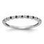 14K White Gold 1/10 carat Black and White Diamond Complete Band