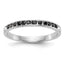 14K White Gold 1/4 carat Black Diamond Complete Channel Band