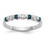 14k White Gold Blue & White Diamond Band