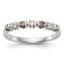 14k White Gold Champagne & White Diamond Band