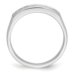 14K White Gold 7-Stone 1/2 carat Diamond Complete Men's Channel Band