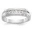 Men's Seven-Stone Diamond Channel Wedding Band in 14K White Gold, 6mm (1/2 ct. tw.), Size 10 - Sophia Jewelers