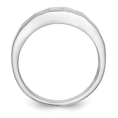 14K White Gold 7-Stone 1/3 carat Diamond Complete Men's Channel Band