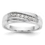 Men's Seven-Stone Diamond Wedding Band in 14K White Gold, 6.4mm (1/4 ct. tw.), Size 10 - Sophia Jewelers