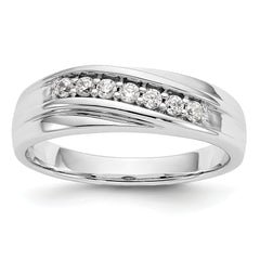 14K White Gold 7-Stone 1/4 carat Diamond Complete Men's Band