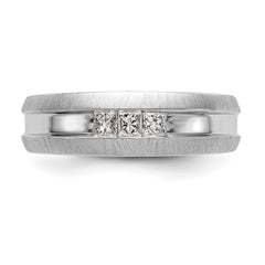 14K White Gold 1/3 carat Diamond Complete Men's Channel Band