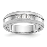 14K White Gold 1/3 carat Diamond Complete Men's Channel Band - 10