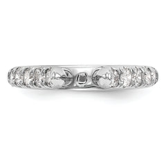 14K White Gold Peg Set 1/2 carat Diamond Semi-mount Engagement Ring