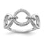 14k White Gold Diamond Fancy Circles Ring