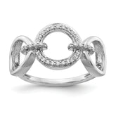 14k White Gold Diamond Fancy Circles Ring
