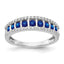 14k White Gold Diamond and Sapphire Fancy Ring