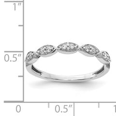14k White Gold Fancy Diamond Band