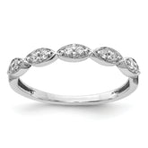 14k White Gold Fancy Diamond Band