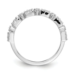 14k White Gold Fancy Diamond Band