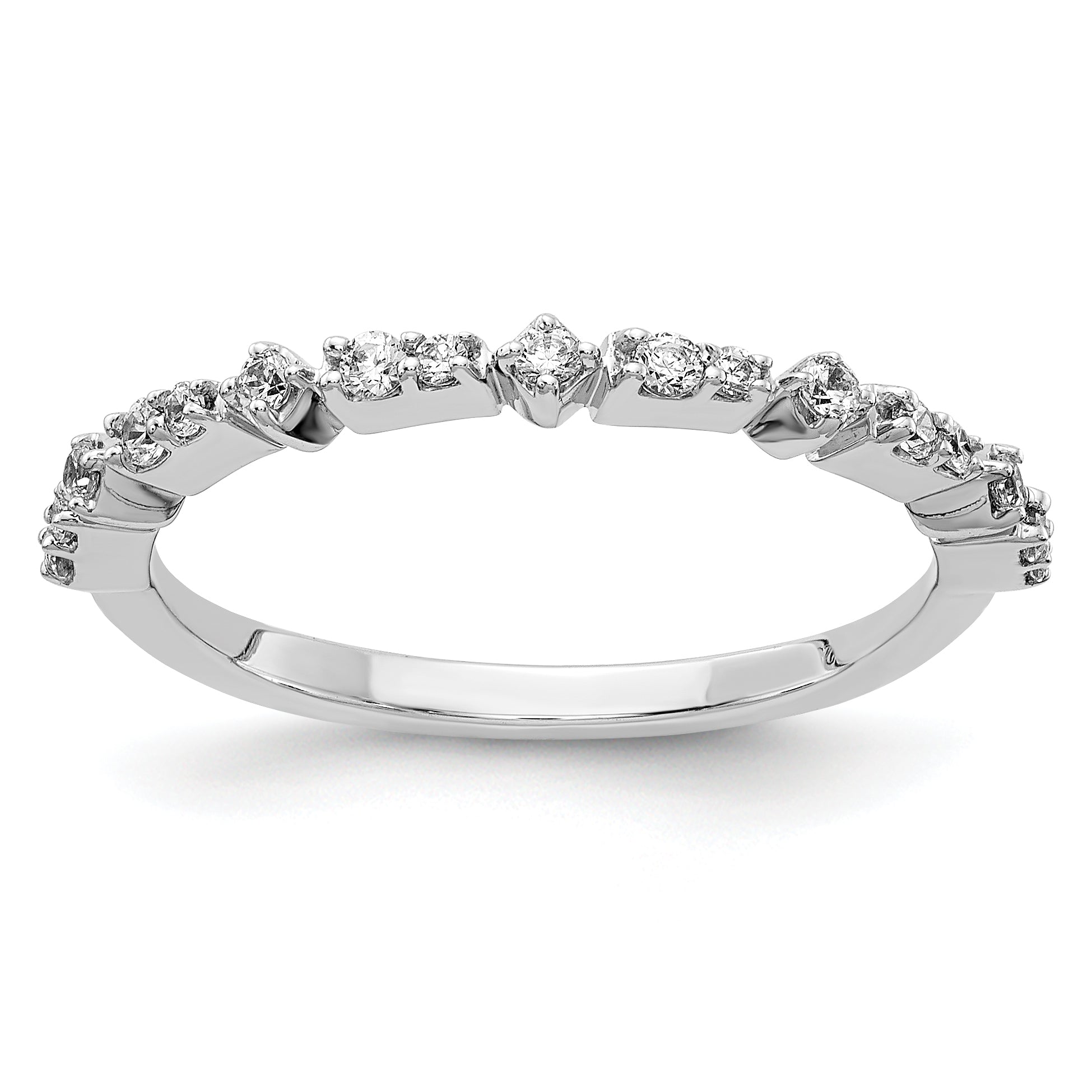 14k White Gold Fancy Diamond Band