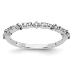 14k White Gold Fancy Diamond Band