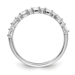 14k White Gold Fancy Diamond Band