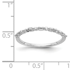 14k White Gold Fancy Diamond Band