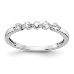 14k White Gold 5-stone Diamond Ring