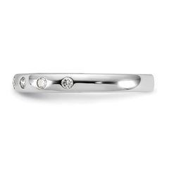 14k White Gold 7-stone Diamond Band