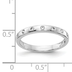14k White Gold 7-stone Diamond Band